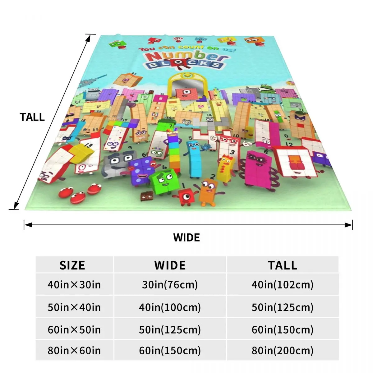 N-Numberblocks-s мультяшное одеяло качественное супер теплое зимнее декоративное