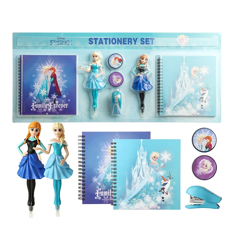New Disney Creative Stationery Set Gift Box Ballpoint Pen Stapler Ballpoint Notepad Children's Gift Limited Set