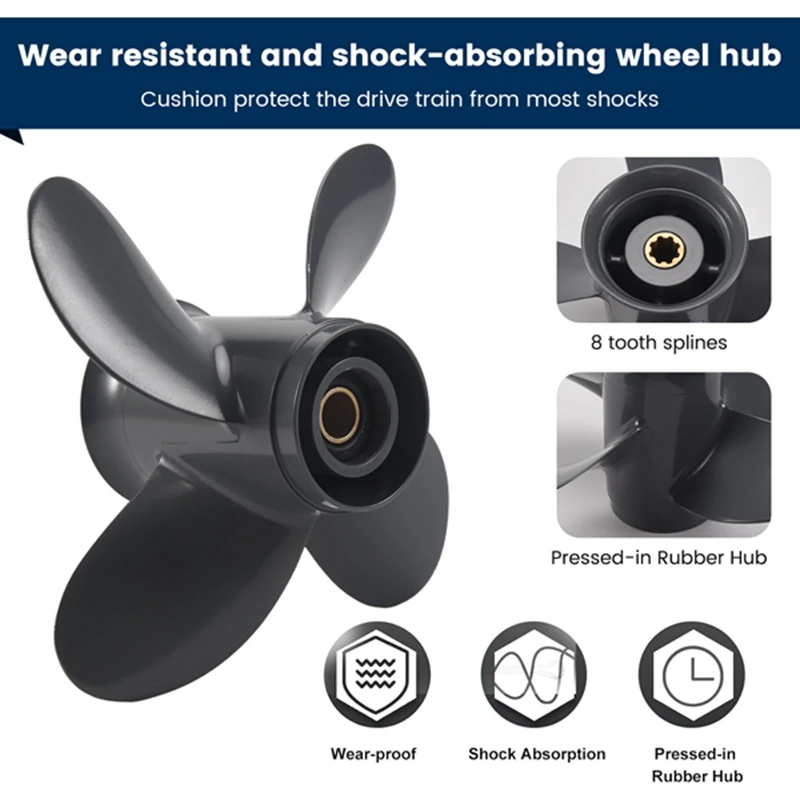 Лодочный подвесной пропеллер 9 1/4X11 для Yamaha Honda л.с. F9.9 15HP F15C F15 F20 BF8D/BF9.9D BF9.9/BF15A BF15D/BF20