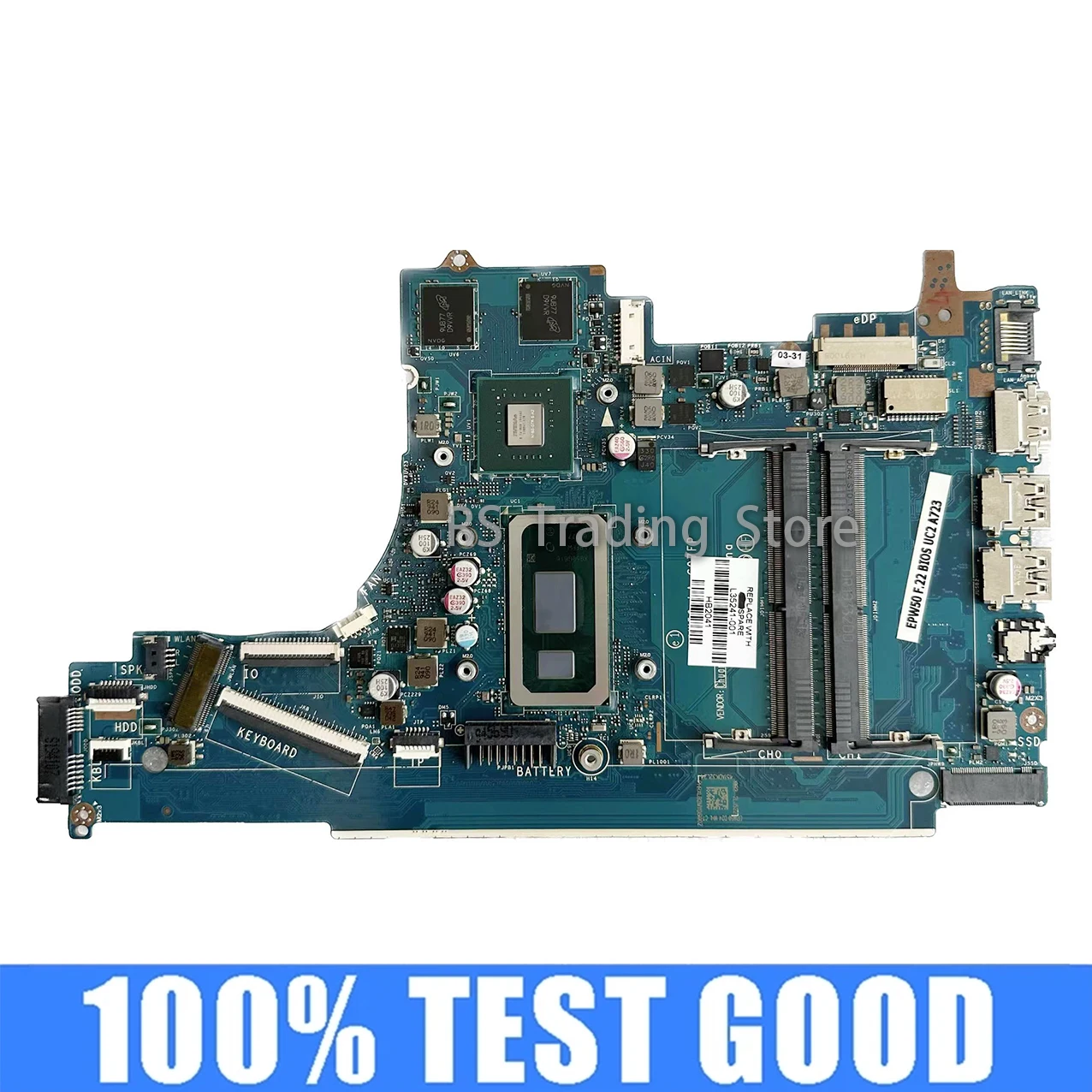 

EPW50 LA-G07FP For HP 250 256 G7 15-DA Laptop Motherboard With I7-8565U CPU MX130 2GB L35241-001 7H2040 100% Test Good
