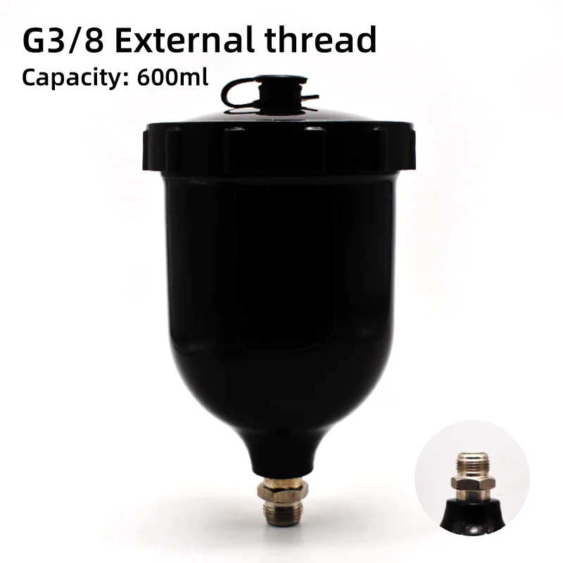 Чашка для пистолета-распылителя, 1 шт., 250 мл, 600 мл, белая, черная, чашка для пистолета-распылителя G3/8, чашка для пистолета-распылителя, сменная чашка для пистолета-распылителя