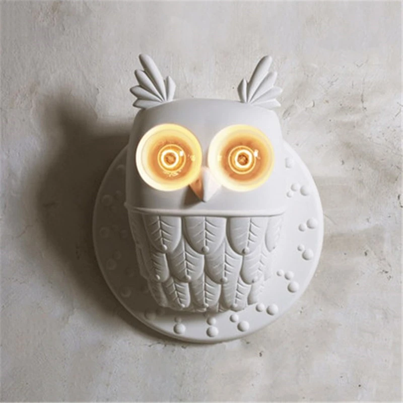

Modern Led Wall Lamp Owl Resin Wall Light For Living Room Bedroom Corridor Bar Bedside Decor Light Nordic Bathroom Mirror Lights