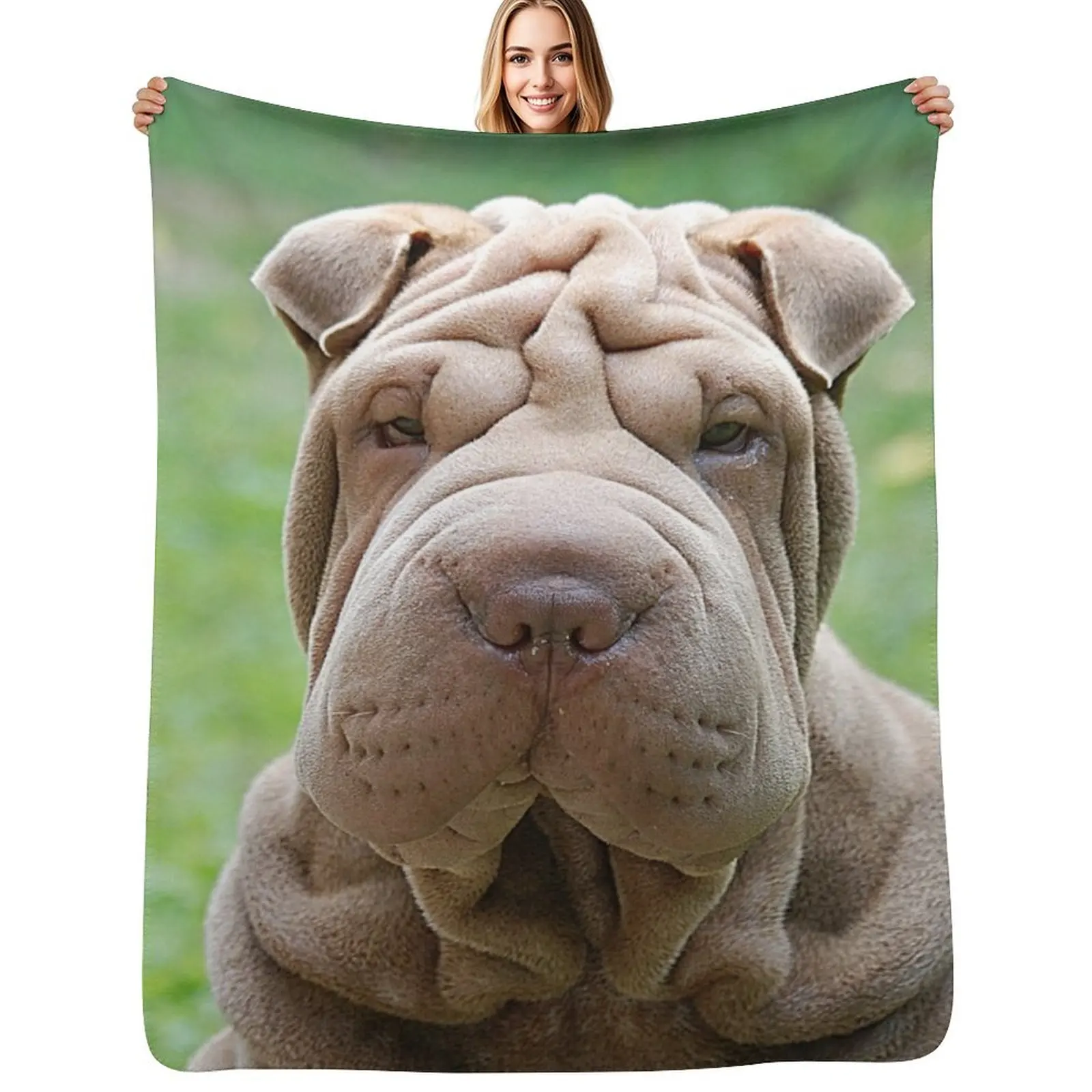 Фото Плед Shar-Pei, устойчивый к сминанию, легкий плед №1