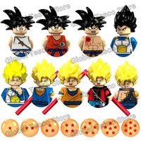 dragon ball z anime figures mini blocks son goku kawaii model toys goten vegeta super saiyan action figure bricks for kids toy