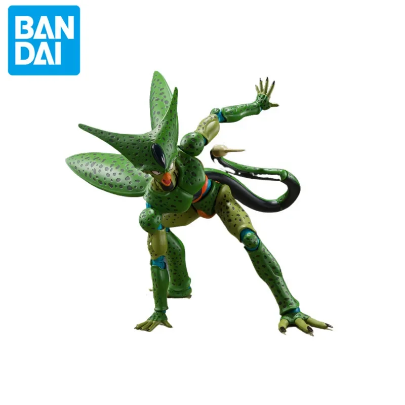 Подлинная аниме Bandai Dragon Ball Z S.H.Figuarts Shahru Cell First Form ПВХ фигурка 17 см игрушка