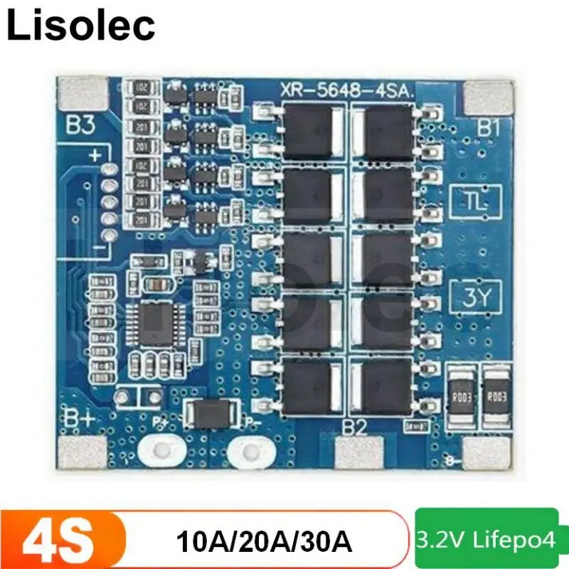 Lifepo4 4S 12 В 10A 20A 30A балансировочная плата BMS 18650 Зарядка аккумулятора/разряд/короткое замыкание/Защита от перегрузки инструментов