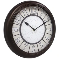 12 6 luminous farmhouse wall clock silent no ticking oil rubbed bronze finish vintage style lighted clock with smart sensor