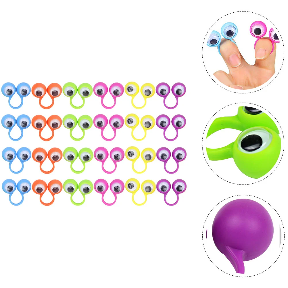 24 шт. детское кольцо с большими глазами