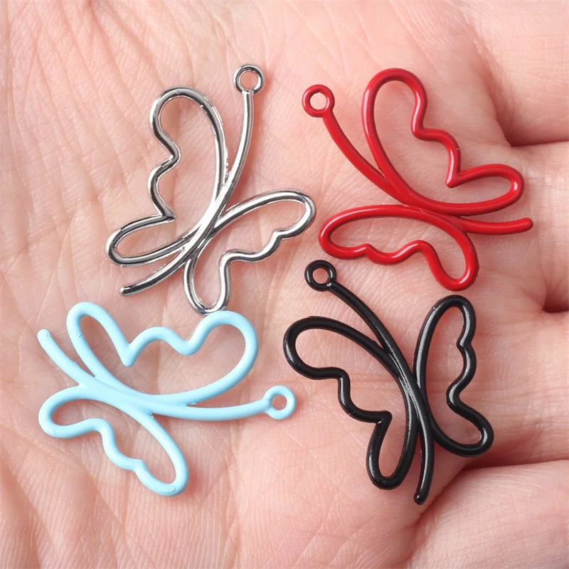 50 шт./партия декоративные подвески в форме бабочки