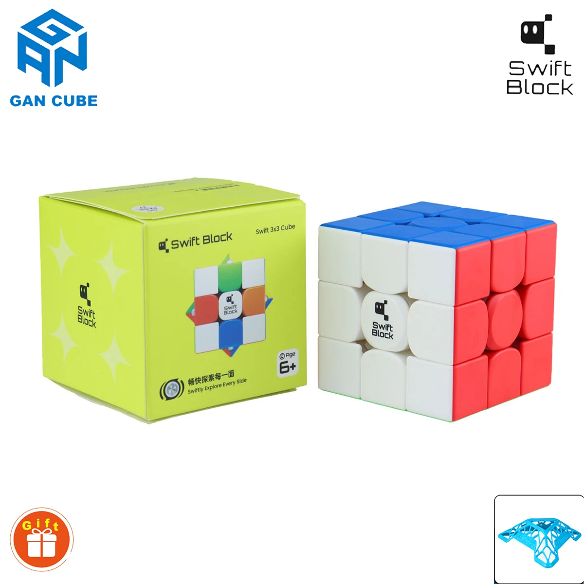 

GAN Swift Block 355S 3x3 Magnetic Magic Cube Puzzle Professional Gan 355S 3X3X3 Speed Cubes Children's Toys