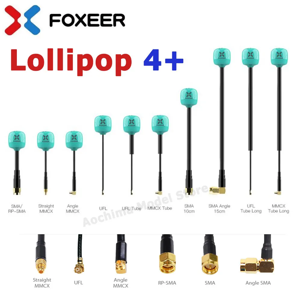 Купи 2 шт. Foxeer антенна Lollipop 4 Plus 4 + FPV антенна 5, 8G 2.6Dbi RHCP SMA RPSMA UFL MMCX FPV Omni LDS Антенна для FPV дрона за 1,541 рублей в магазине AliExpress