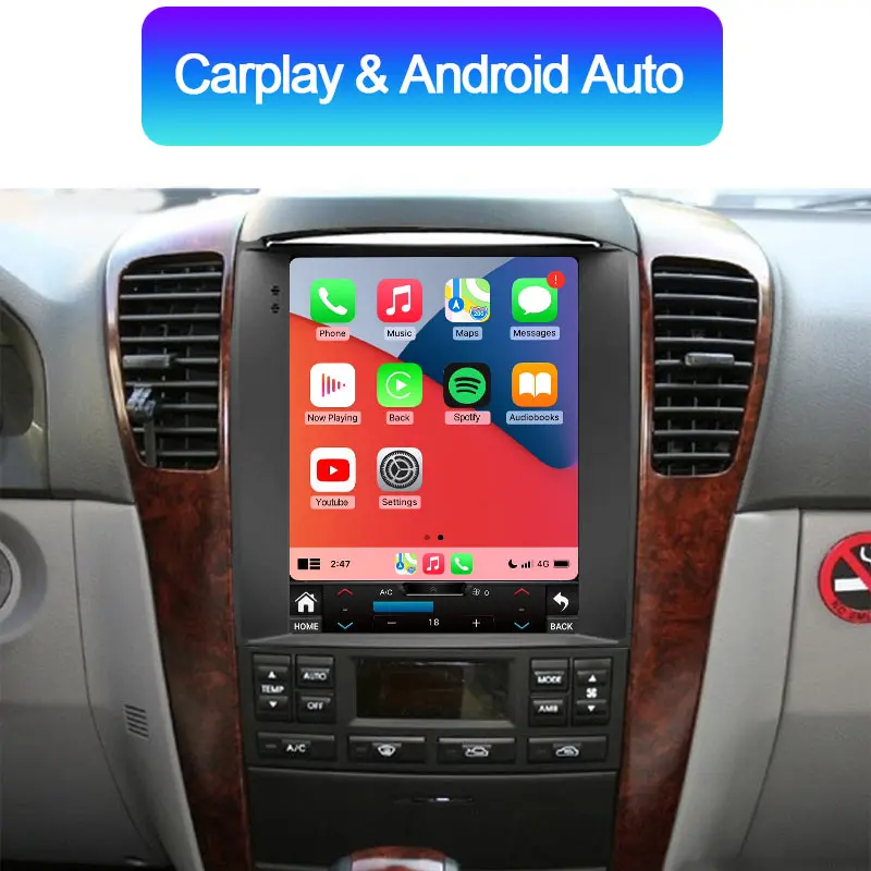NaviFly 7862 для Kia Sorento BL 2002 - 2006 Tesla style screen Android Car Radio мультимедийный видеоплеер GPS