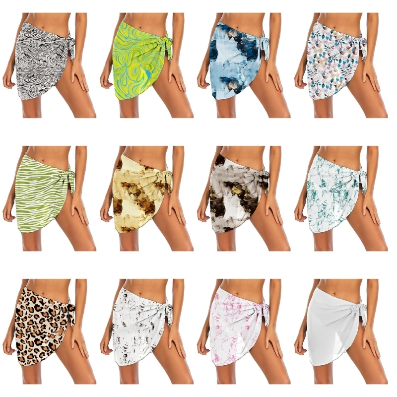 

Женский купальник Sarong, накидки, купальный костюм, прозрачные пляжные юбки с запахом H58D