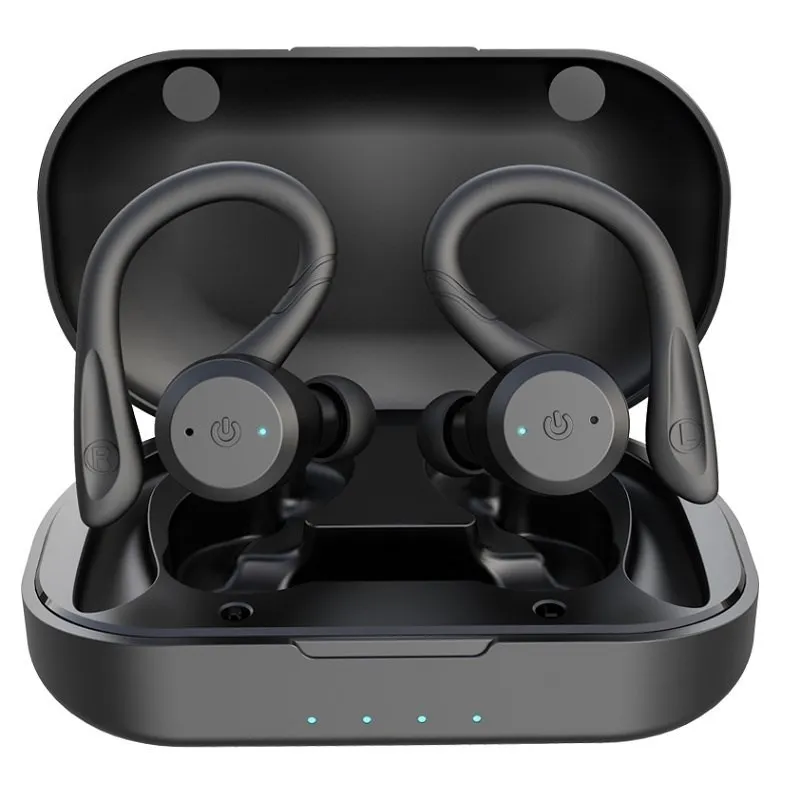 

New 20 Hours Play time Swimming Waterproof Bluetooth Earphone Dual Wear Style Sport Wireless Headset TWS Ipx7 Earbuds Stereo