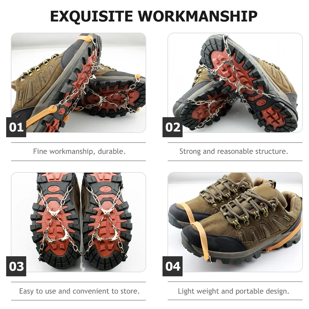 2 шт. ледяные шипы походные цепочки для зимней обуви кошки ботинок аксессуары