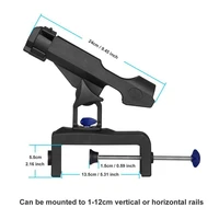 comea fishing boat rods holder adjustable rod holder with combo mount for boat kayaking yacht 360 degrees rotatable rod holder
