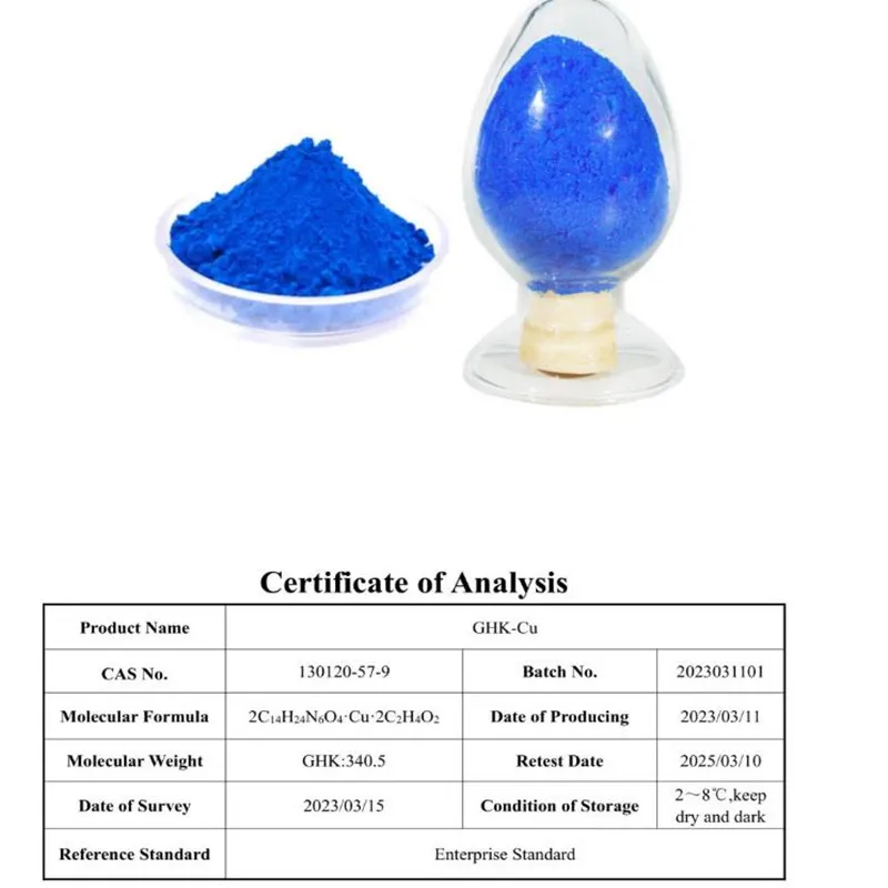 Высокочистый 99% медный пептидный порошок триптид Ghk-cu бесплатная доставка