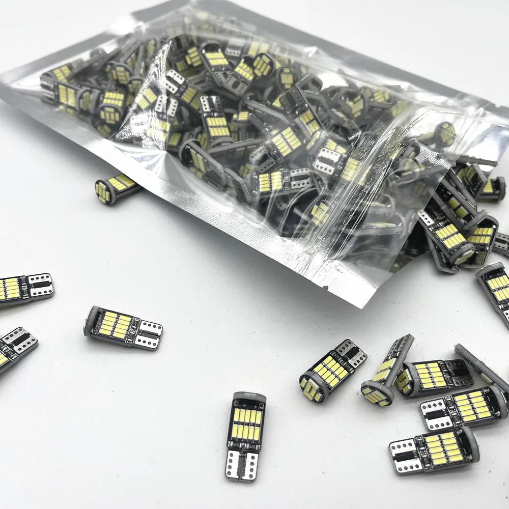 Фото Светодиодные лампы CANBUS T10 26SMD 4014Chips LED 194 501 белого цвета для салона автомобиля, комплект для освещения салона, сигнальных ламп и габаритных огней. №2