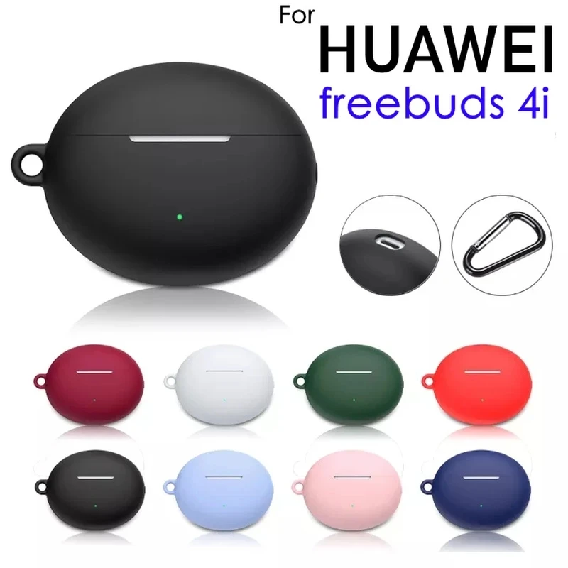 

Чехол для Huawei Freebuds 4i, противоударный силиконовый чехол для наушников Freebuds4i Free Buds 4i, гарнитура Funda, аксессуары с крючком