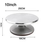 Подставка для торта из алюминиевого сплава, вращающаяся настольная подставка для кремового торта, 81012 дюймов, инструмент для выпечки