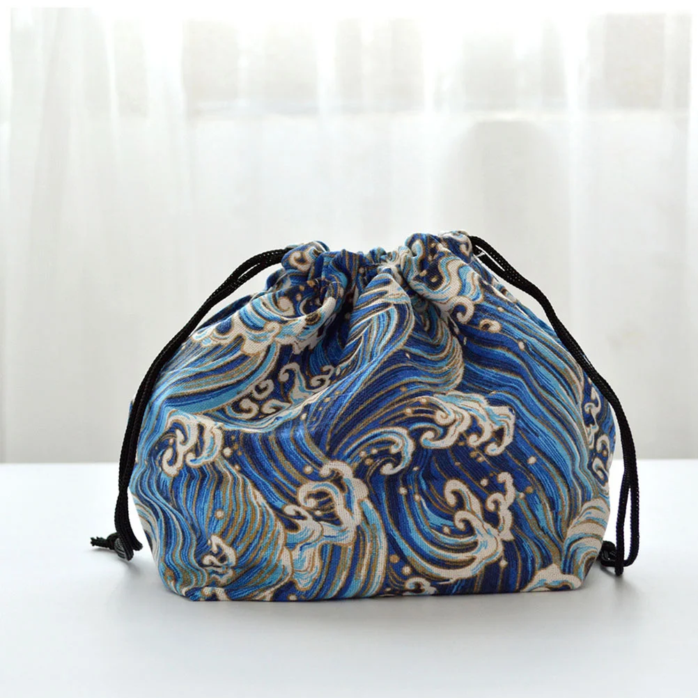 

2PCS Lunch Tote Bag Drawstring Lunch Bag Portable Drawstring Bento Bento Storage Bag Lunch Bags for Outdoor Office School