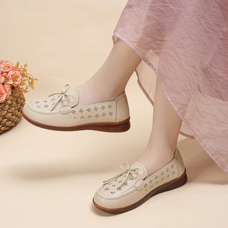 Туфли женские на низком каблуке оксфорды с геометрическим рисунком Повседневная