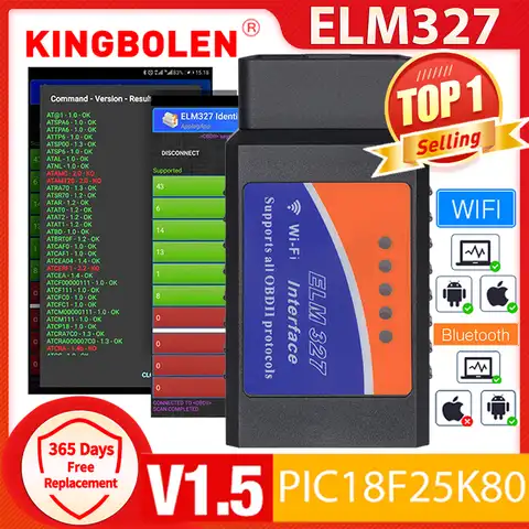 ELM327 V1.5 OBD2 сканер PIC18F25K80 BT/Wifi ELM 327 OBD Автомобильный диагностический инструмент для Android /IOS PK Vgate Icar2 кодовый считыватель