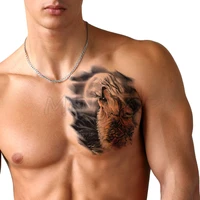 temporary tattoo stickers wolf roar moonlight fake tatto waterproof tatoo back leg arm belly big size for women men girl