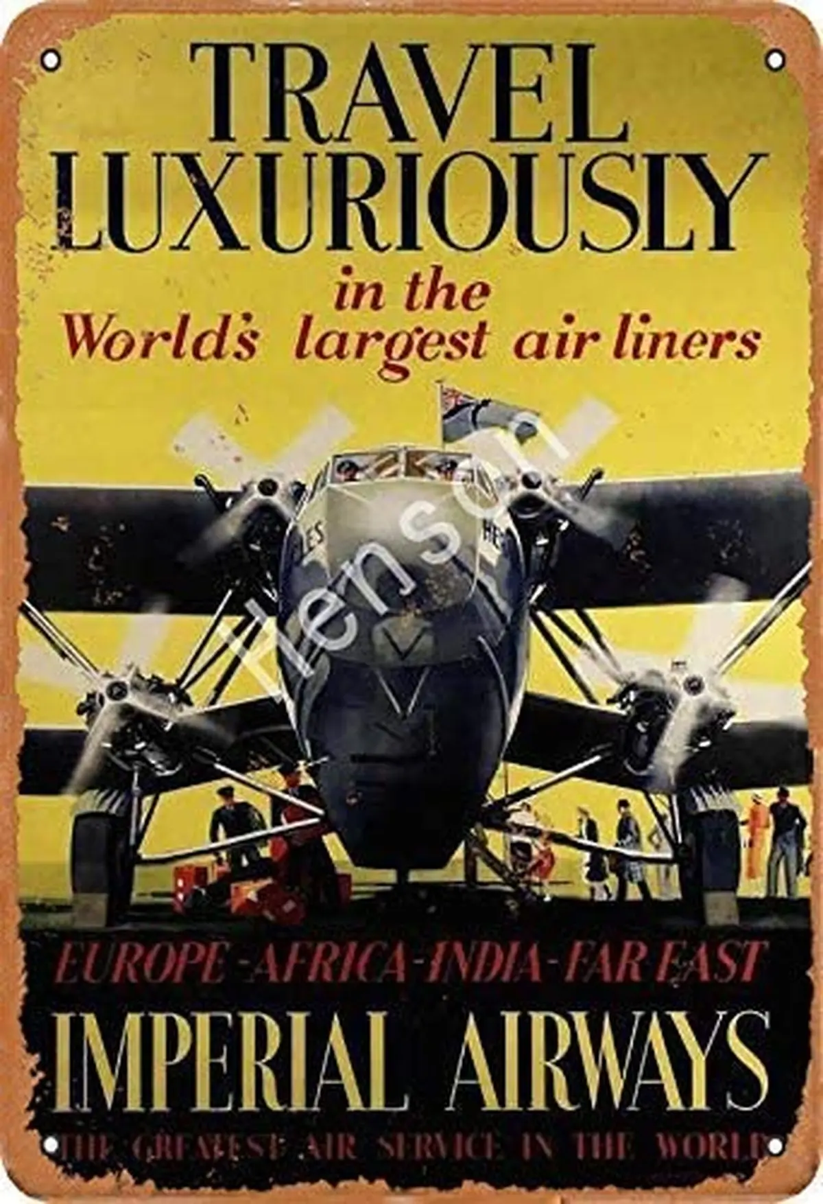 

Travel Luxuriously Vintage Tin Sign Art Iron Painting Rusty Poster Decoration Aluminum plaque