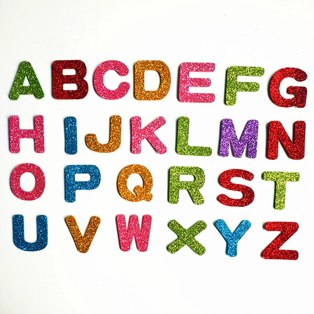 

52-Piece Decorative Shine Glitter 26 English Alphabet Wall Sticker Mural Decor Wall Decor Room decor