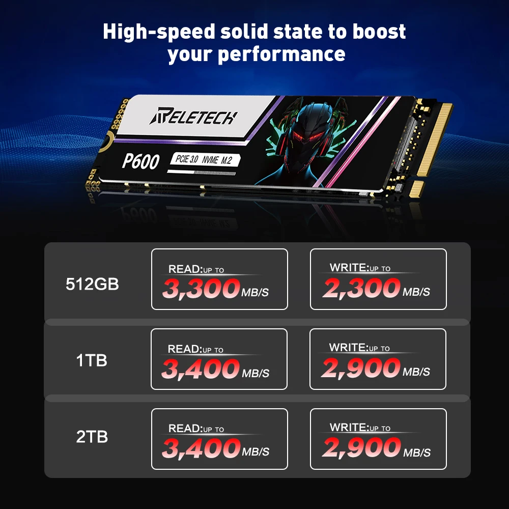 Внутренний жесткий диск Reletech P600 m.2 ssd 3 0 × 4 PCIe nvme 500 Гб 1000 M.2 2280 SSD для ноутбука и