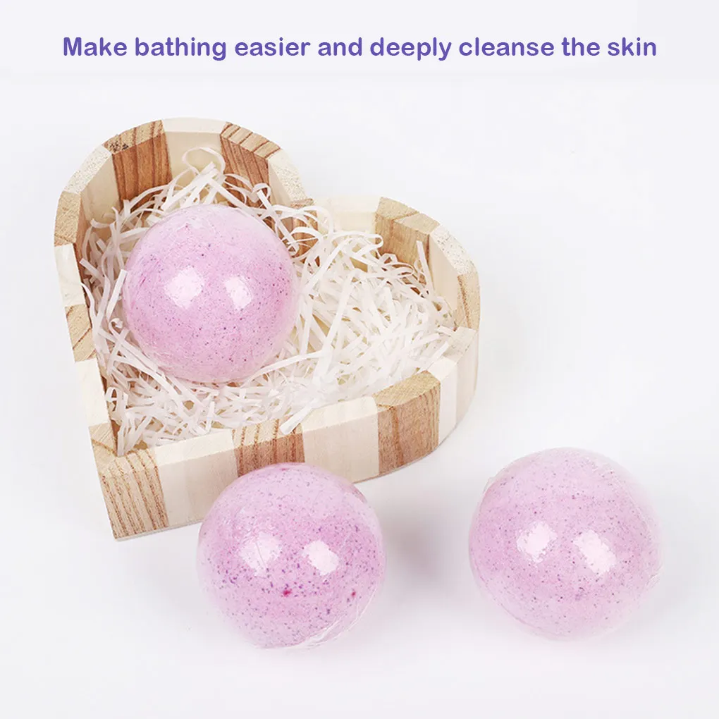

3 Pieces Bath Bubble Bathroom Relaxing Body Cleaning Shower Fizz Salt Ball Travel Household Salon Skin Care Washing