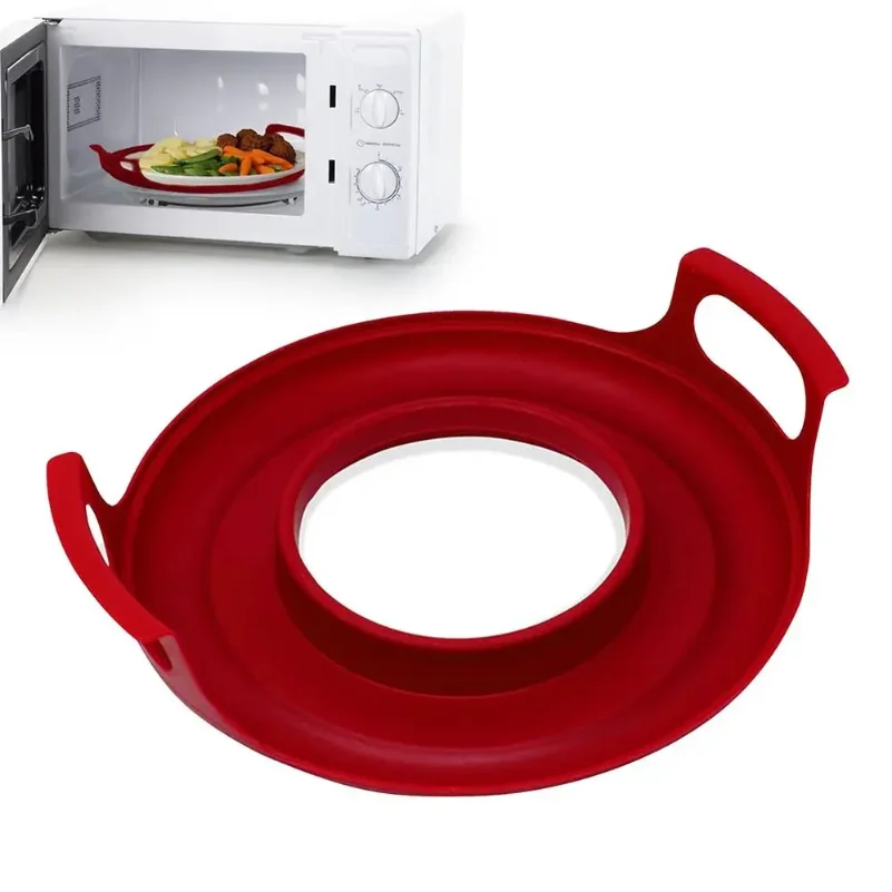 Фото Новый антискользящий поддон для микроволновой печи, бытовые принадлежности для приготовления пищи, держатель для тарелок и мисок из ПП, легко моется, подставка для приготовления на пару №5