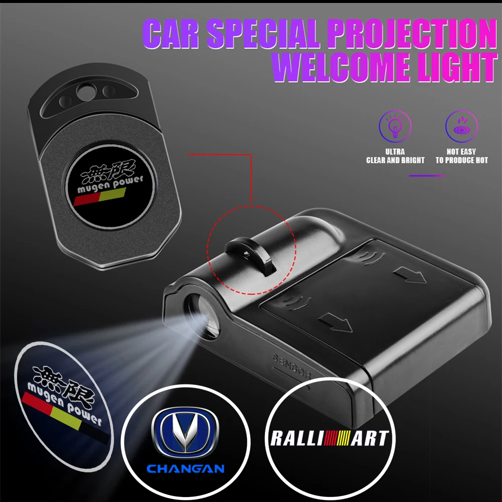 

1pcs Car Styling HD Projector Lamp Door Wireless Welcome Light LED Decoration For Mitsubishi ralliart Lancer 9 10 Asx Outlander