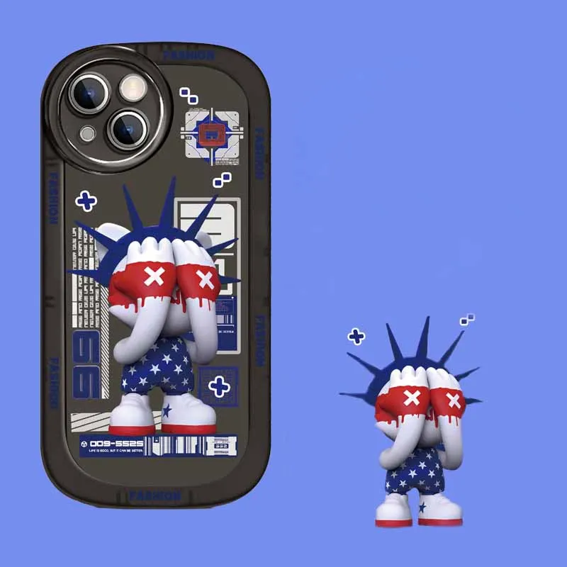 

Bandai Disney Cartoon Original Liquid Phone Case for IPhone 13 11 12 Pro Max Mini X XR XS 7 8 Plus SE 2020 Shockproof Back Cover