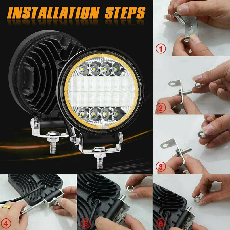 6 шт. 4-дюймовые фонари для внедорожников