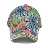 fashion women hats 2022 new colorful print baseball cap for women hip pop hat summer cap for girl