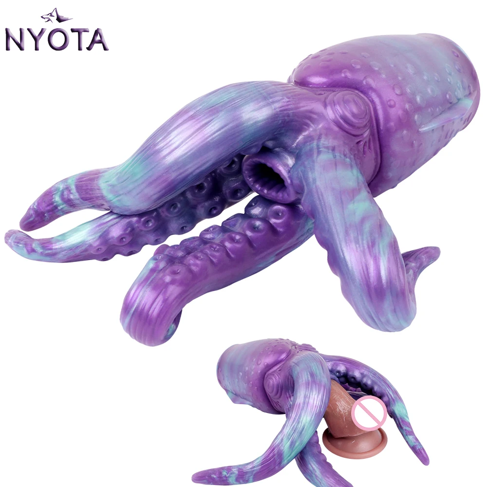 NYOTA животное осьминог мужской мастурбатор мягкий силиконовый самолет щупальце