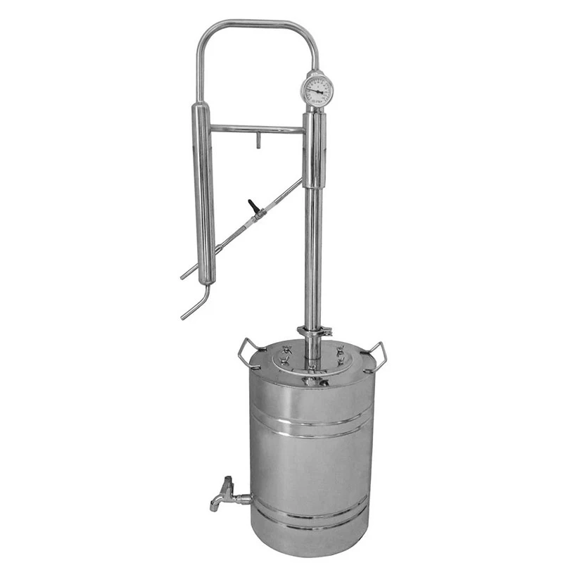 Moonshine still FIRE STEEL Zvezda column type with a dephlegmator Kitchen supplies Home brewing beer making Moonshining Distiller Distillation cube