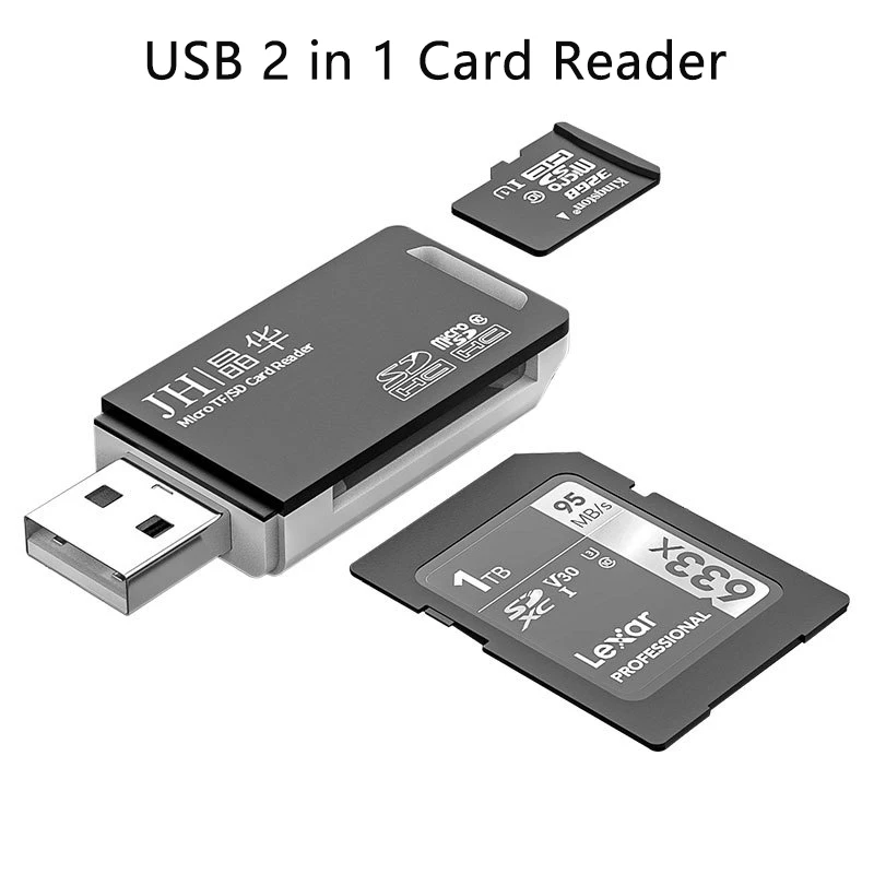 

USB 2 в 1 устройство для чтения карт памяти
