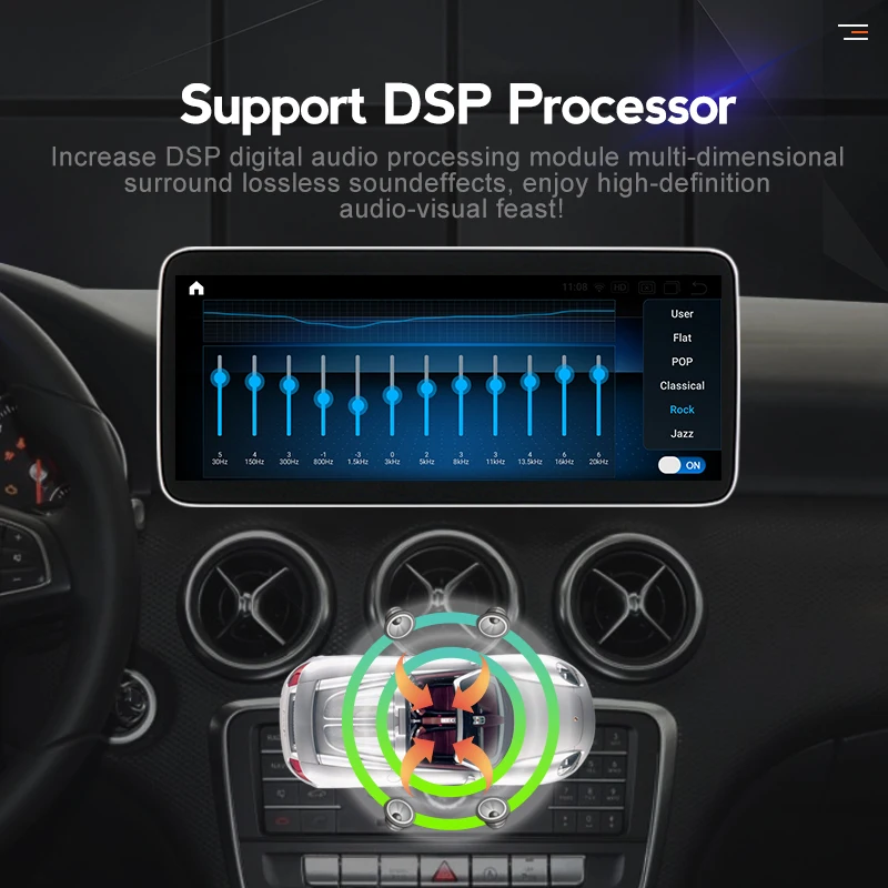 Автомобильный мультимедийный плеер Qualcomm Android 12 с радио и GPS-навигацией для Mercedes Benz