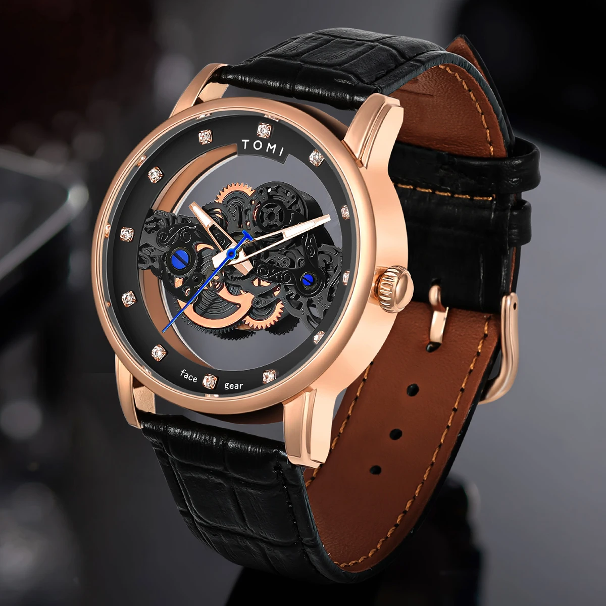 TOMI Новые популярные часы Роскошные повседневные мужские и женские Кварцевые с