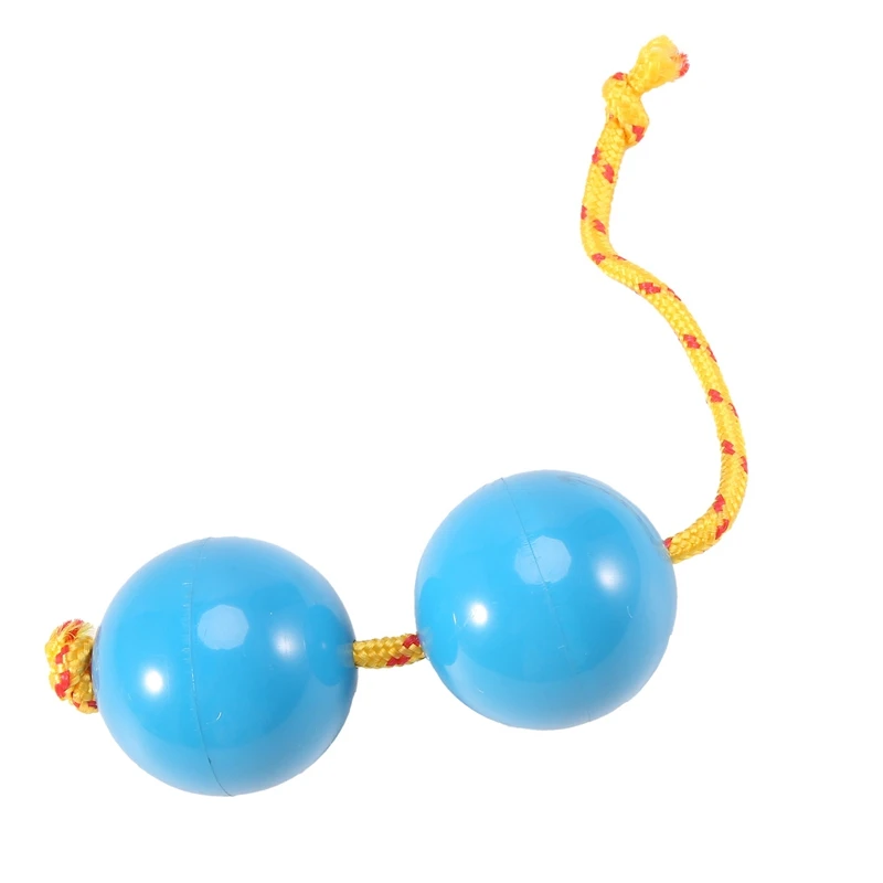 

2X ритмичный шар, двойная Тыква для яиц, перкуссионный инструмент, барабанный шар для музыкального мяча, погремушка-шейкер, синий
