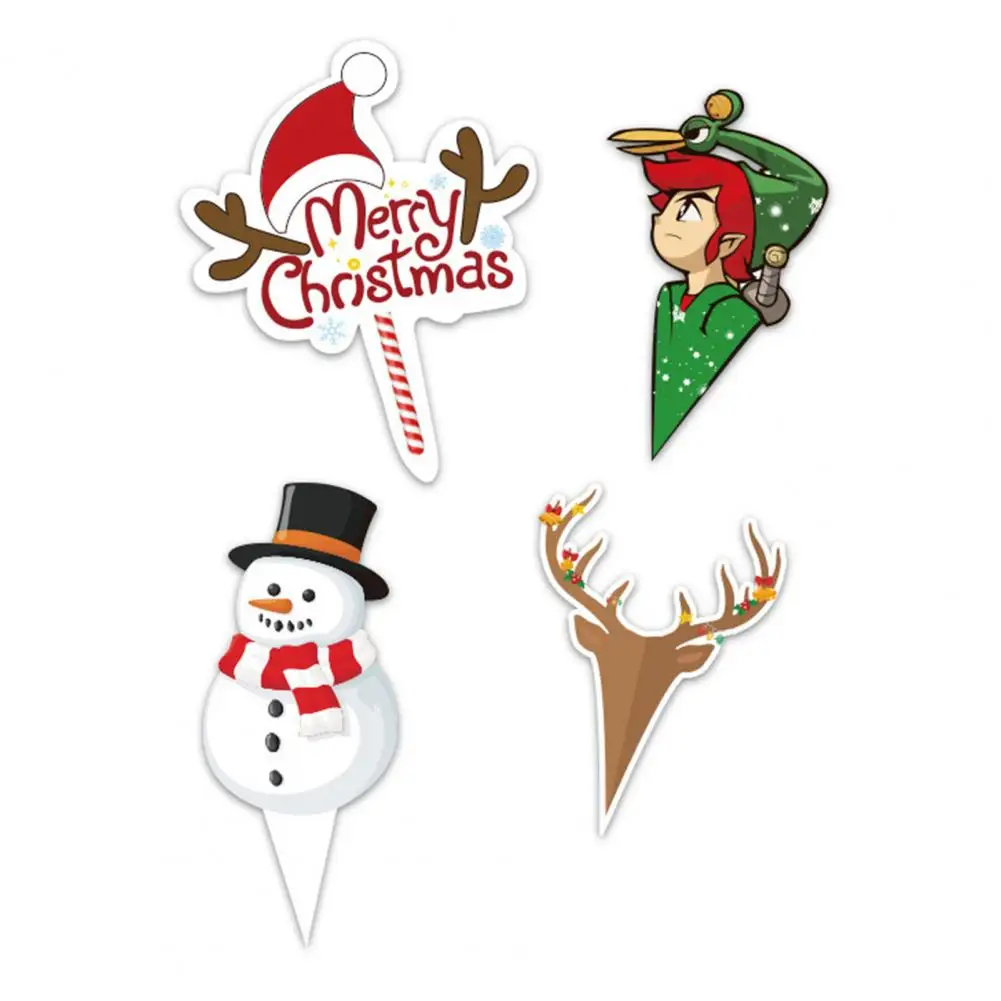 

Food Grade 1 Set Attractive Cake Border Insert Decoration Smooth Edge Cake Surround Inserts Christmas Style for Christmas