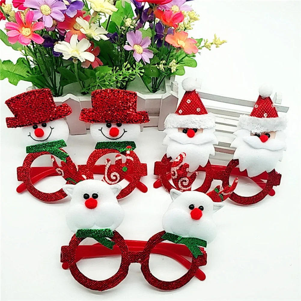 

Christmas Props Glasses Party Photo Booth Holidaycostume Eyeglasses Novelty Decoration Kids Funny Frames Frame Santa Eyeglass