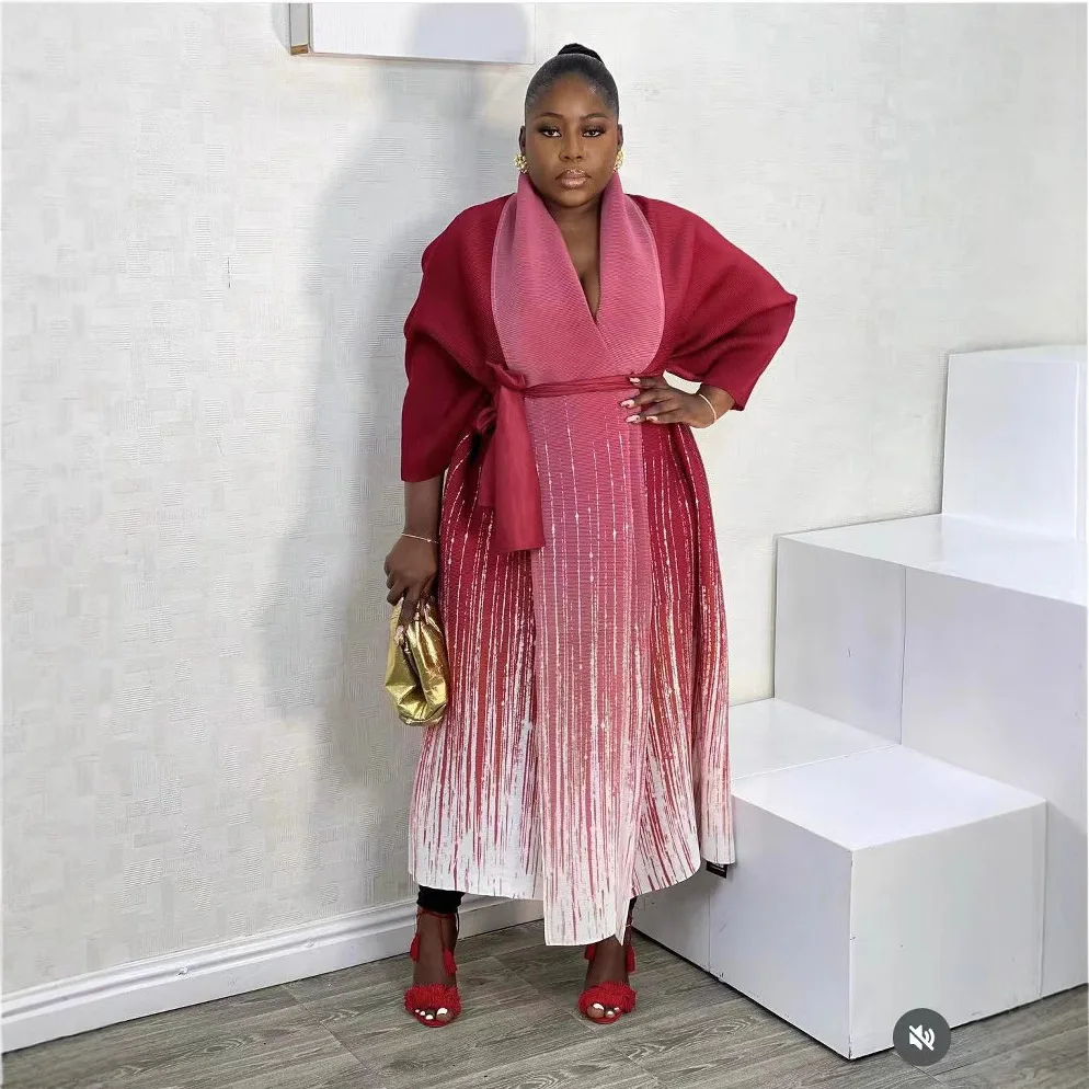 Модное плиссированное женское пальто больших размеров из Европы и Америки