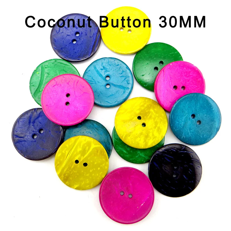 

10 шт. 30 мм кокосовые пуговицы, декоративные круглые аксессуары для шитья одежды, ботинок, пальто, брендовые пуговицы ccb-079R