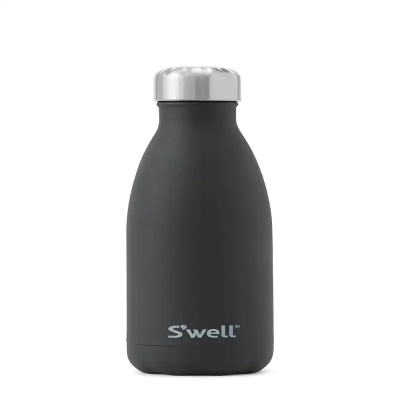 

S'well 17 oz and Silver Solid Print Triple Layered Vacuum Insulated Stainless Steel Water Bottle with Screw