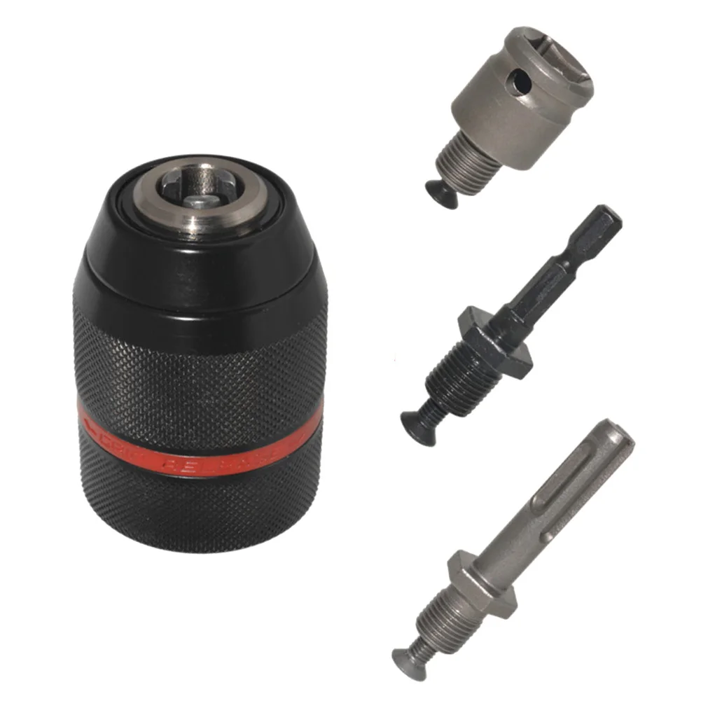 

Metal Drill Chuck Quick Change Converter 1.5-13mm Mini Drill Chuck 1/4 Inch Hex Shank Keyless Electric Drill Chuck Fixture Tools