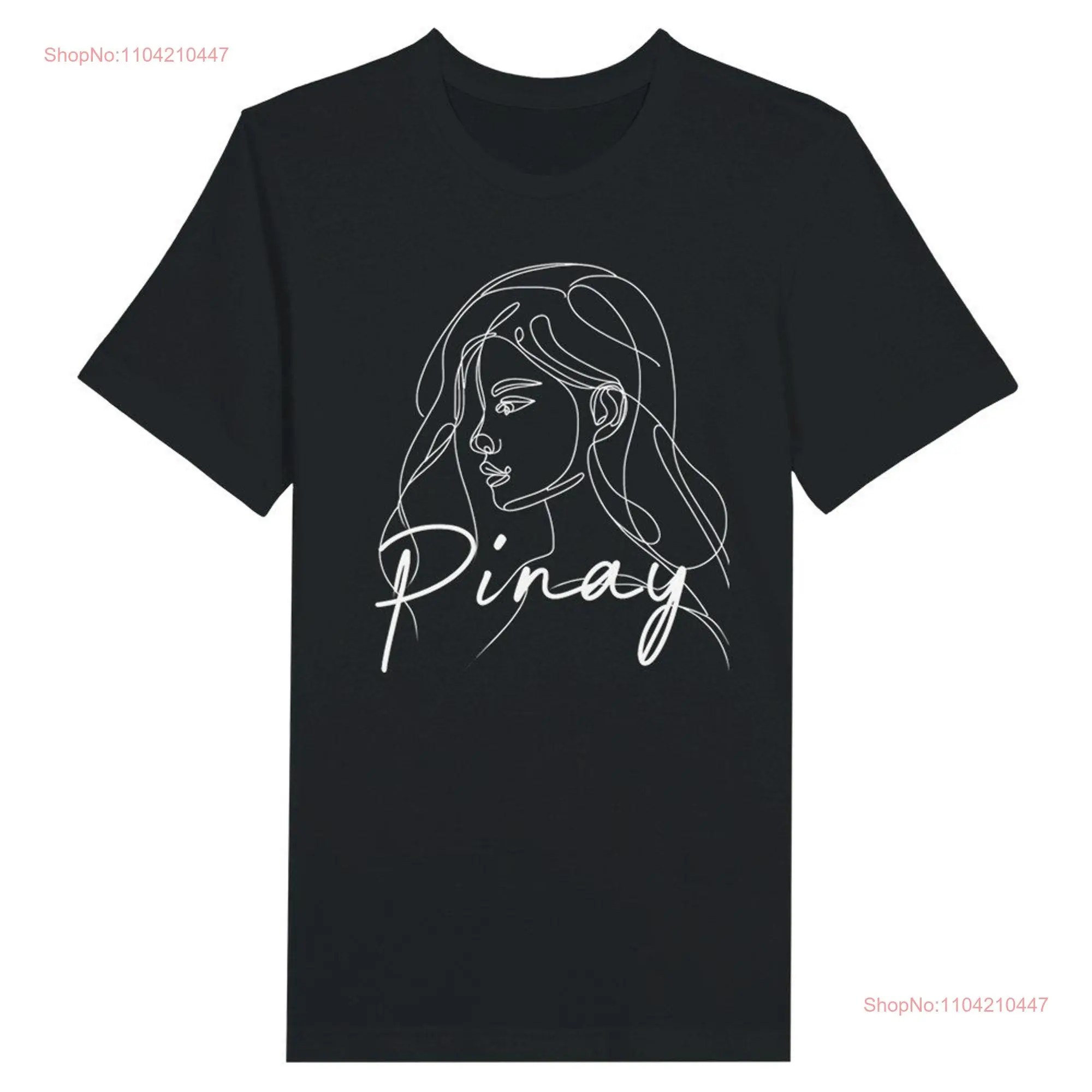 Футболка с круглым вырезом Pinay D Premium продается в США и 11 других стран длинными или